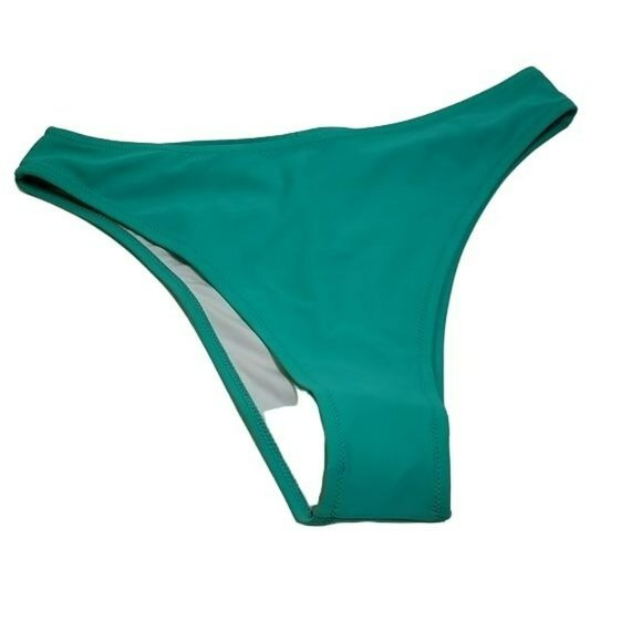 Beachsissi Bikini Cross Front Thong Bottom Yellow Green Women's Small S NWT - Picture 14 of 16